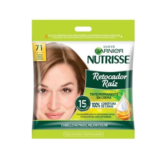 Retocador De Raíz Garnier Nutrisse N°71 Colorante 20 G + Revelador 20 Ml