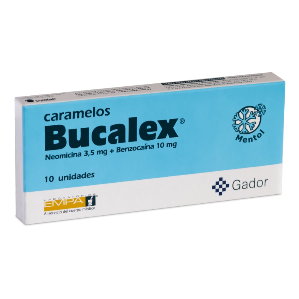 Bucalex 10 Comprimidos