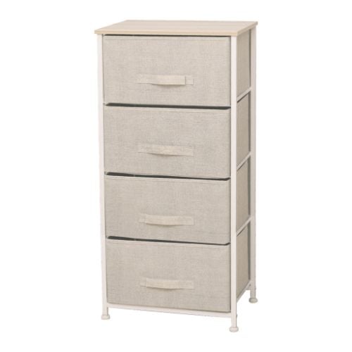 Mueble 4 Cestos Tela Yacero Beige