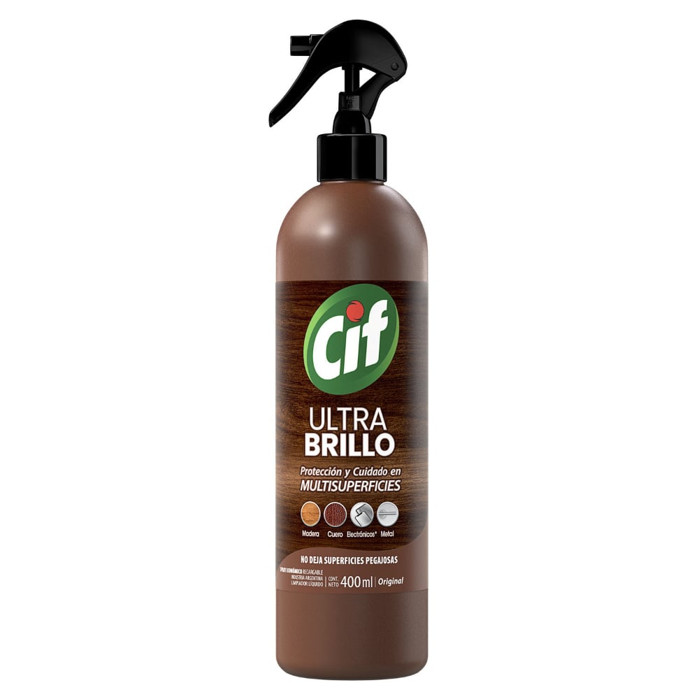 Limpiador Cif Ultra Brillo Antipolvo 400 Ml