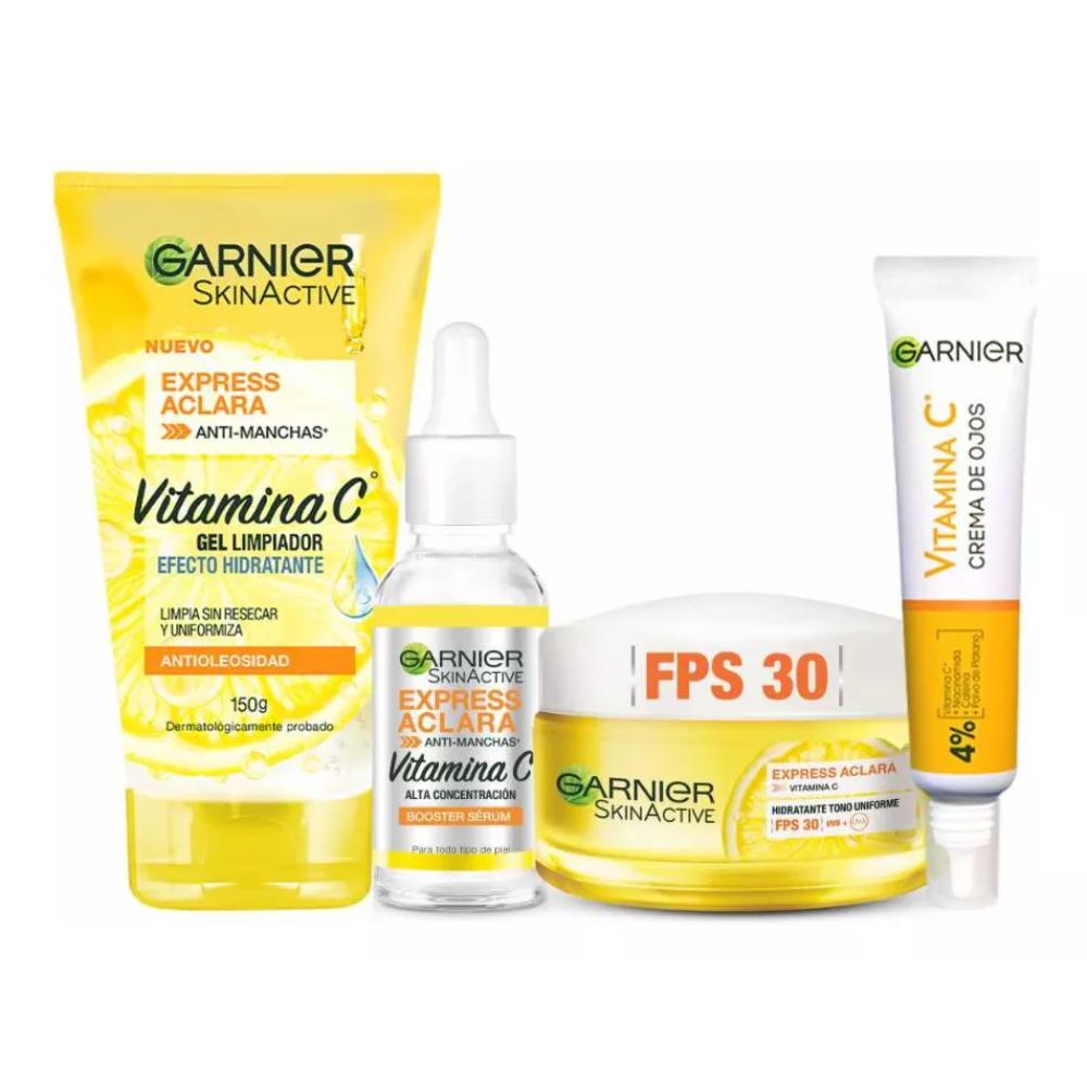 Combo Garnier Express Aclara 4 Radiantes Pasos