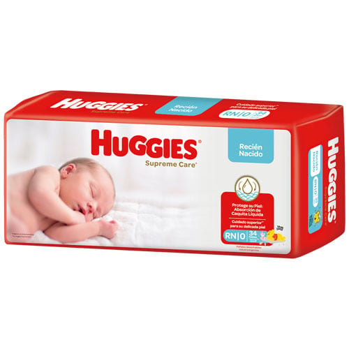 Pañales Huggies Supreme Unisex Recién Nacido 34 Unidades