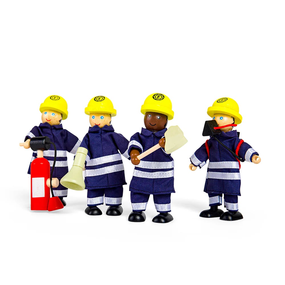 Juego Bigjigs Set De Bomberos 