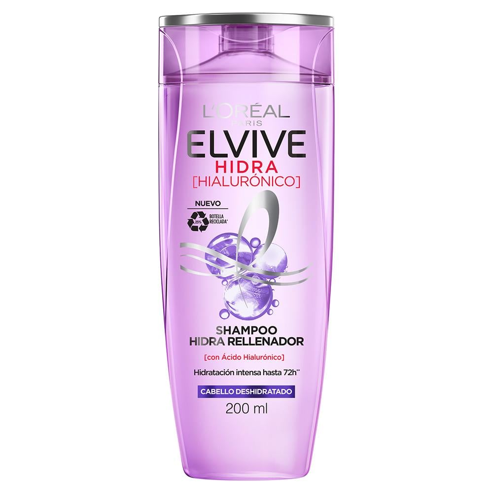 Shampoo Elvive Hidra Rellenador Con ácido Hialurónico 200 Ml