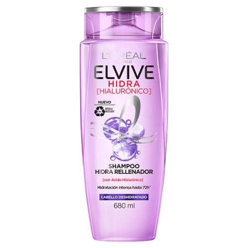 Shampoo Elvive Hidra Rellenador Con ácido Hialurónico 680 Ml