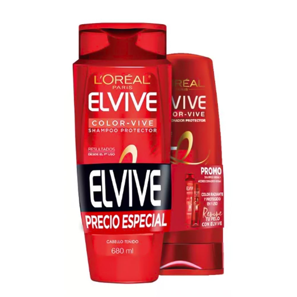 Pack Elvive Shampoo Colorvive 680 Ml + Acondicionador 400 Ml