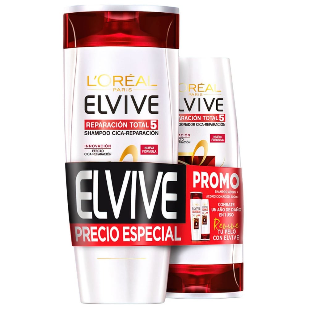 Pack Elvive Shampoo Reparación Total 5 680 Ml + Acondicionador 400 Ml