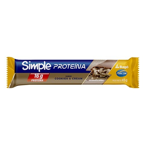 Barra Proteica Arcor Simple Cookies & Cream 16 G