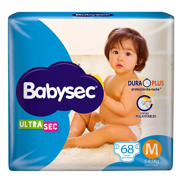 Pañales Babysec Ultra Sec M 68 Unidades