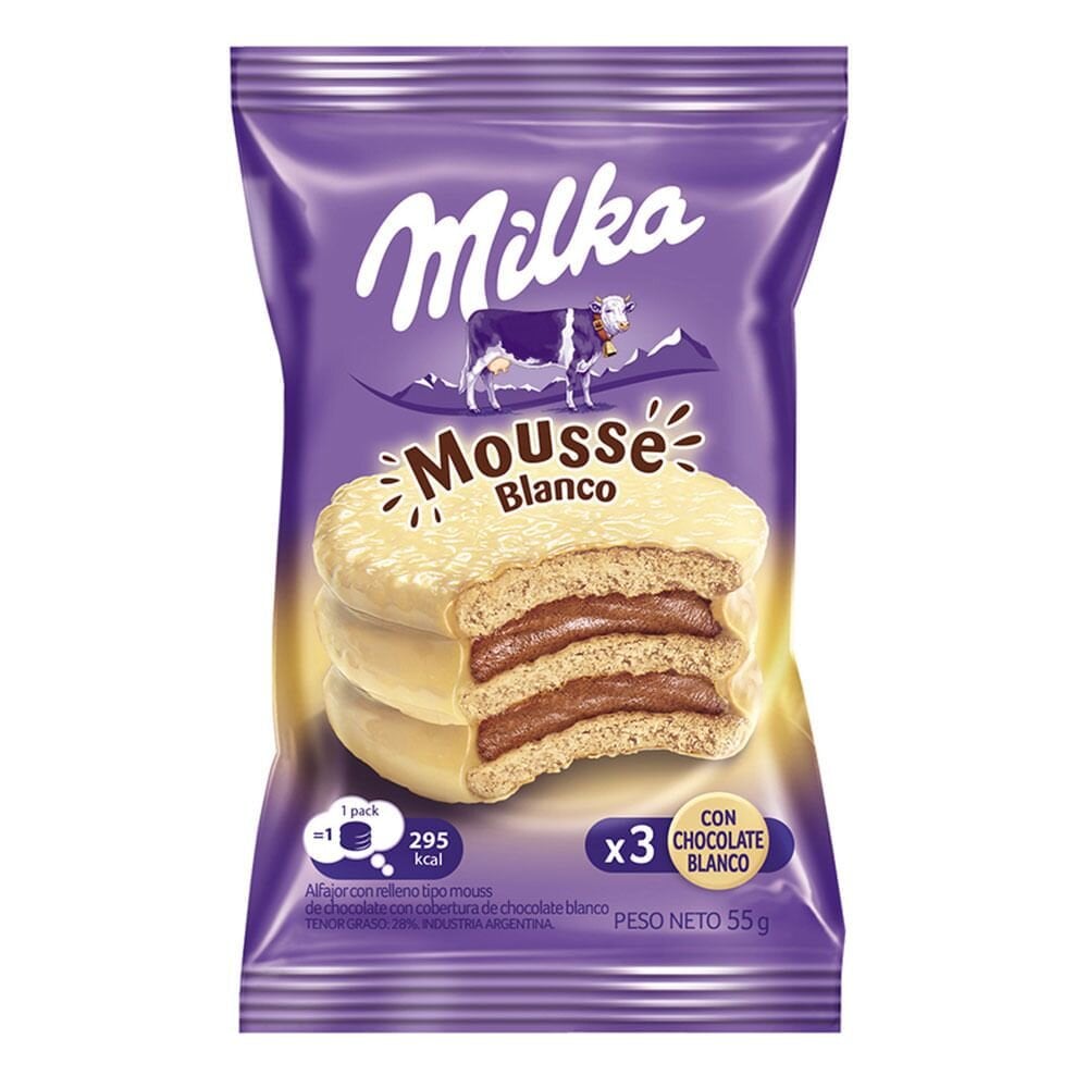 Alfajor Milka Trimousse Blanco 55 G