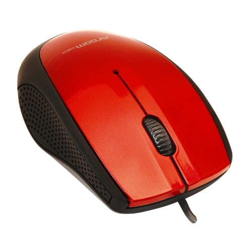 Mouse Con Cable Usb 3d Rojo