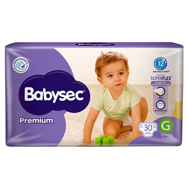 Pañales Babysec Premium G 30 Unidades