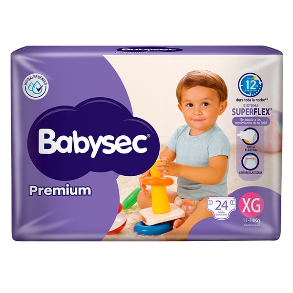 Pañales Babysec Premium Xg 24 Unidades