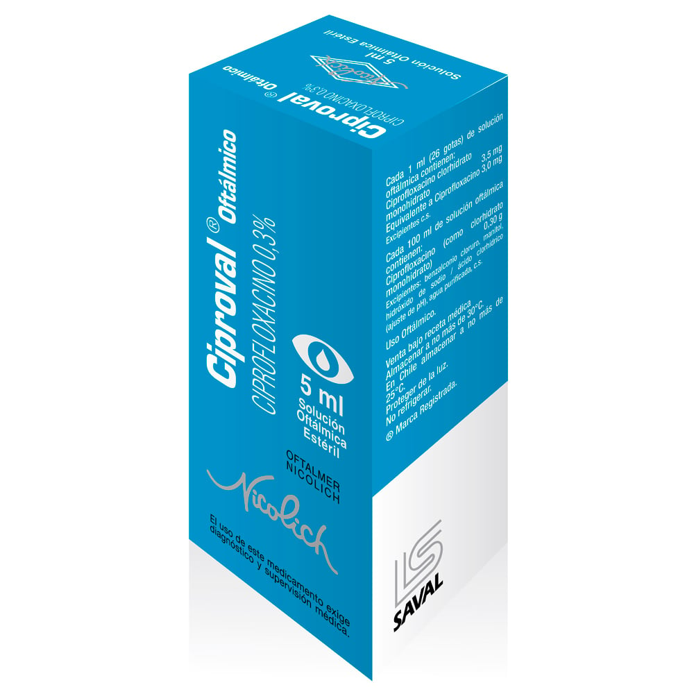 CIPROVAL COLIRIO OFTALMICO 5 ML