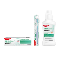 Combo Colgate Orthogard Cepillo de Dientes 1 Unidad, Pasta de Dientes 90 G y Enjuague Bucal 250 ml