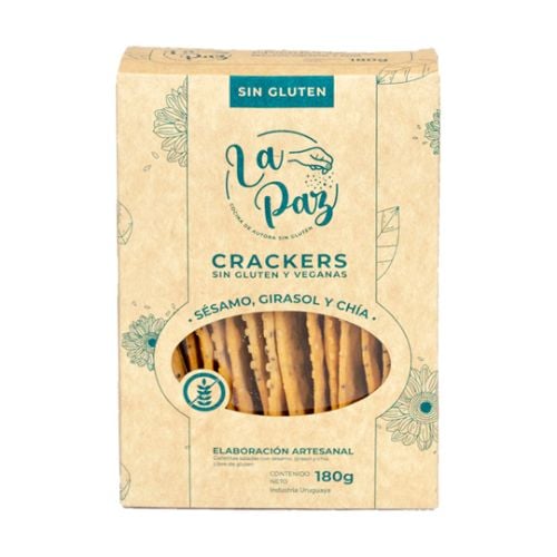 Galleta Cracker La Paz Mix De Semillas Sin Gluten 180 G