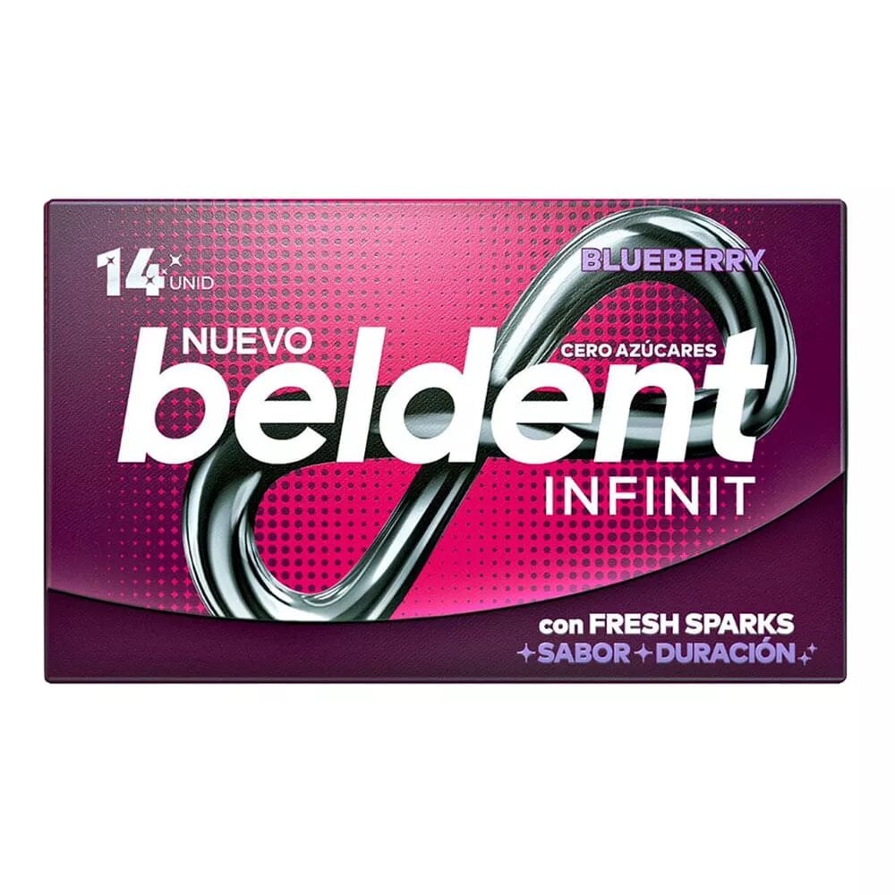 Chicle Beldent Infinit Blueberry 14 Unidades