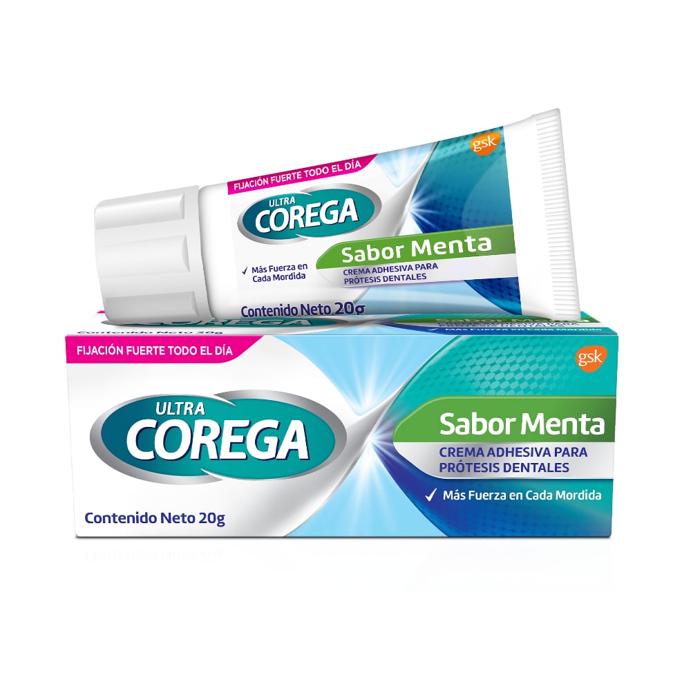 Crema Adhesiva Dental Corega Ultra Menta 20 G