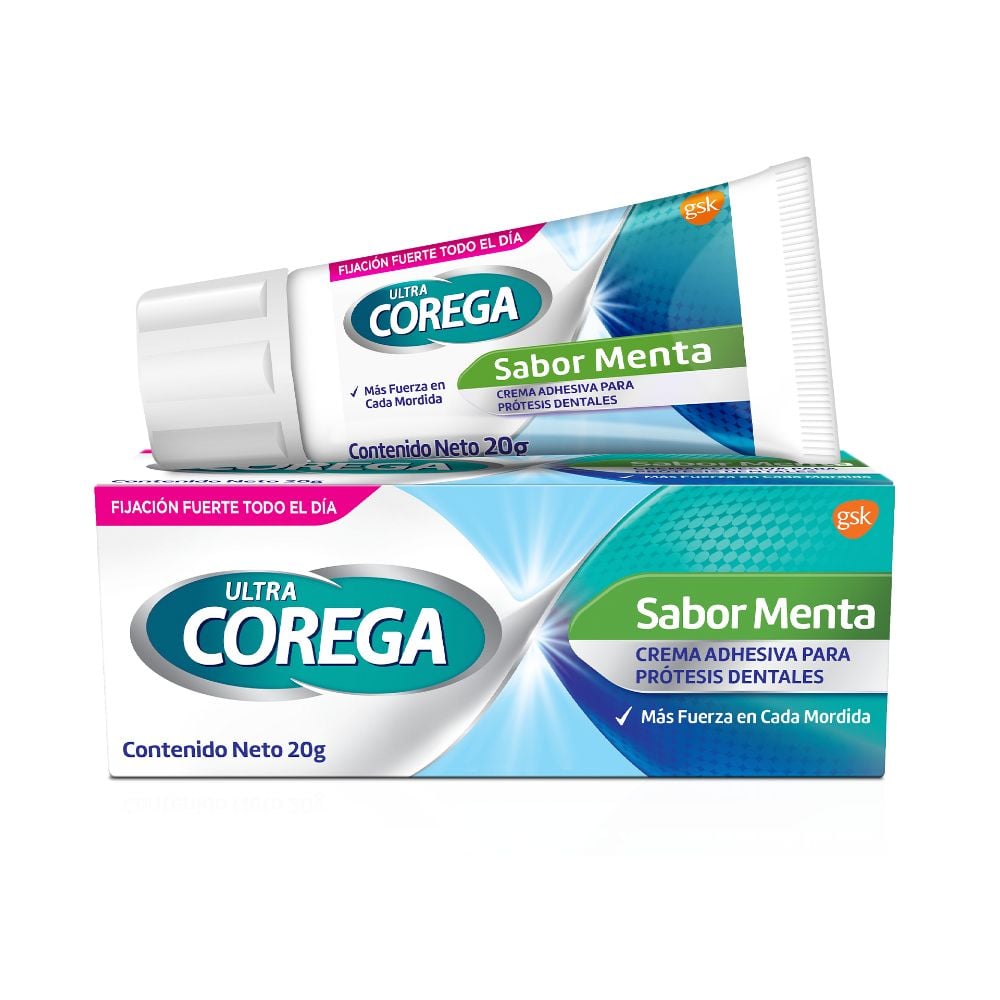 Adhesivo Dental Corega Ultra Crema Menta