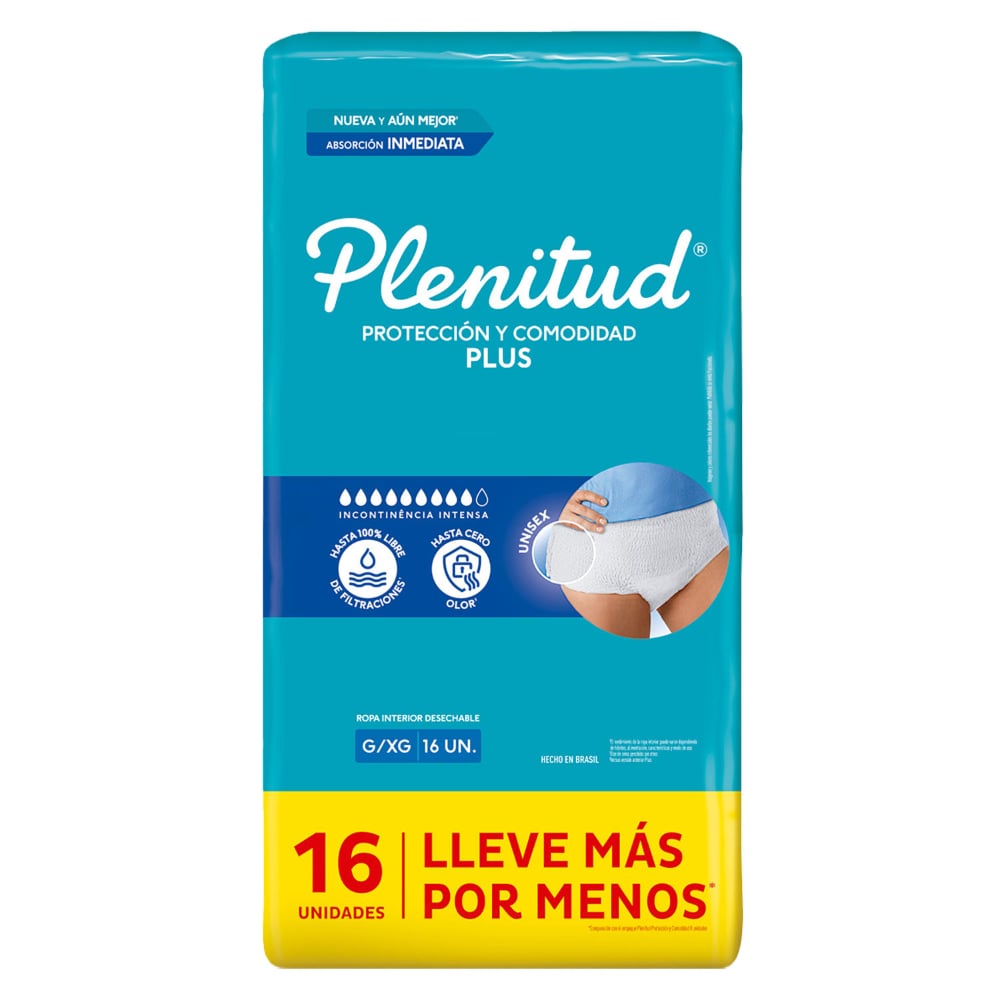 Pants Para Adultos Plenitud Protect Plus G/xg 16 Unidades