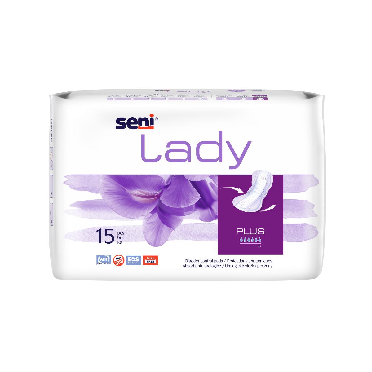 Apósitos Seni Lady Incontinencia Plus 15 Unidades