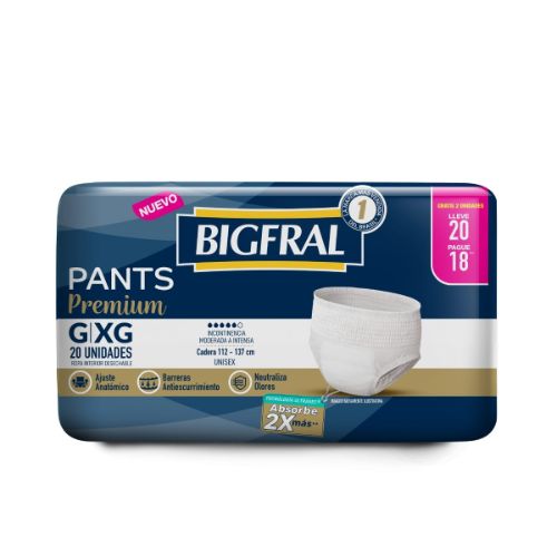 Pants Para Adultos Bigfral Premium G-xg 20 Unidades