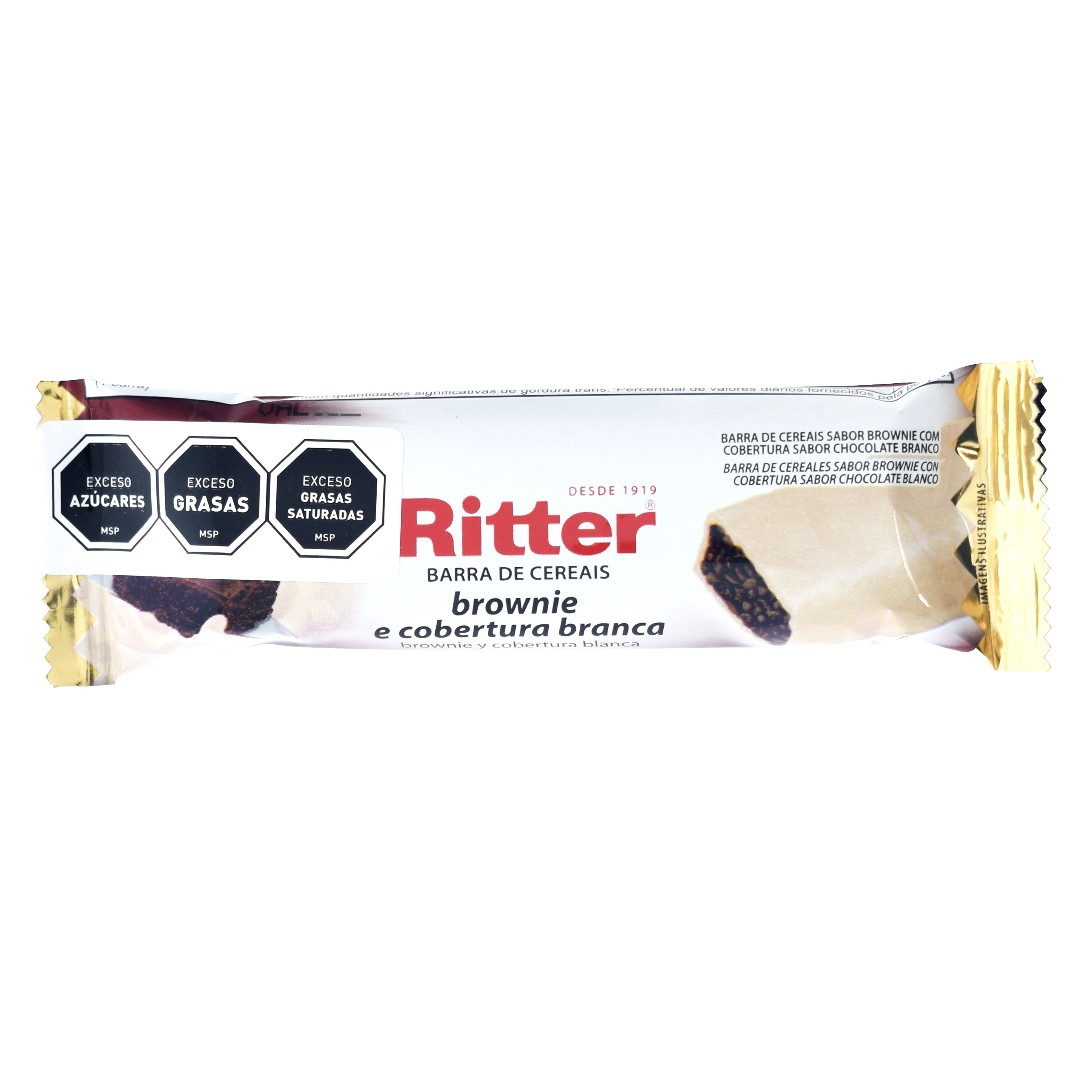 BARRA DE CEREALES RITTER BROWNIE COBERTURA BLANCA