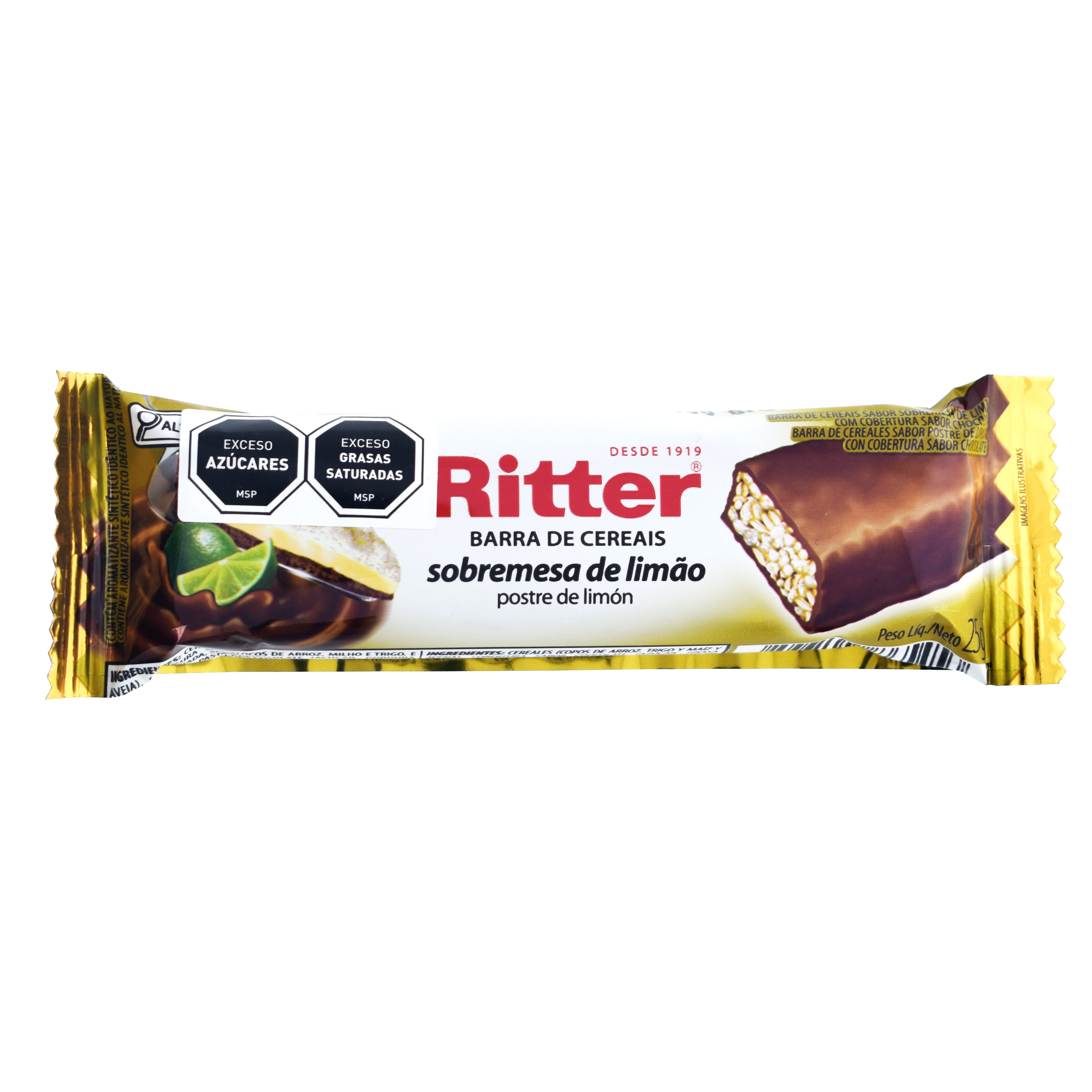 BARRA RITTER DE CEREAL POSTRE LIMON