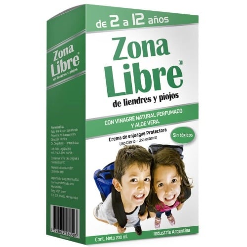 Piojicida Zona Libre Crema De Enjuague Protectora 220 Ml