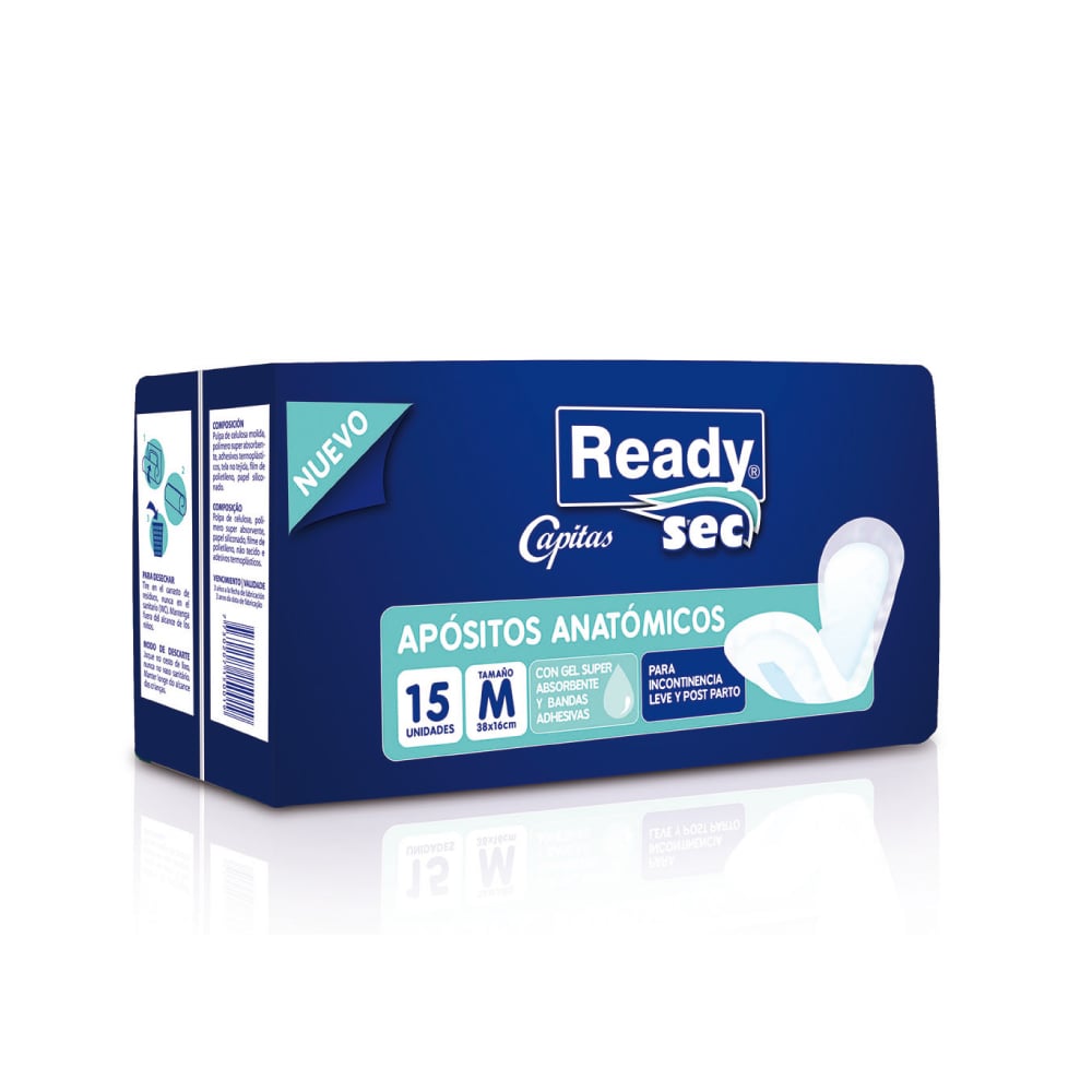 APOSITO READYSEC CAPITAS TALLE MEDIO X15 UNIDADES.