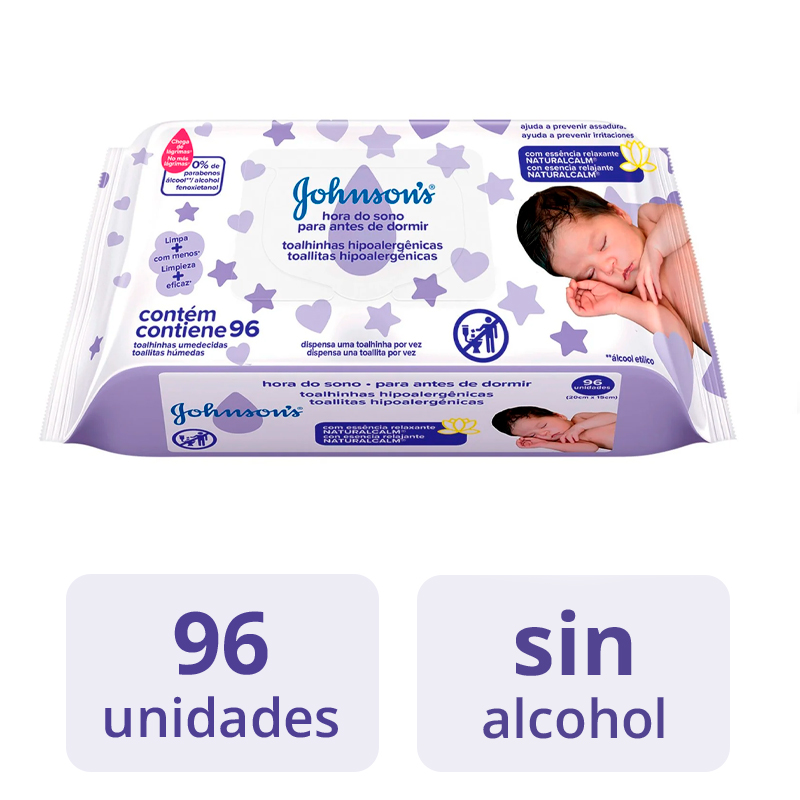 Toallitas Húmedas Johnson's Baby Dulces Sueños 96 Unidades