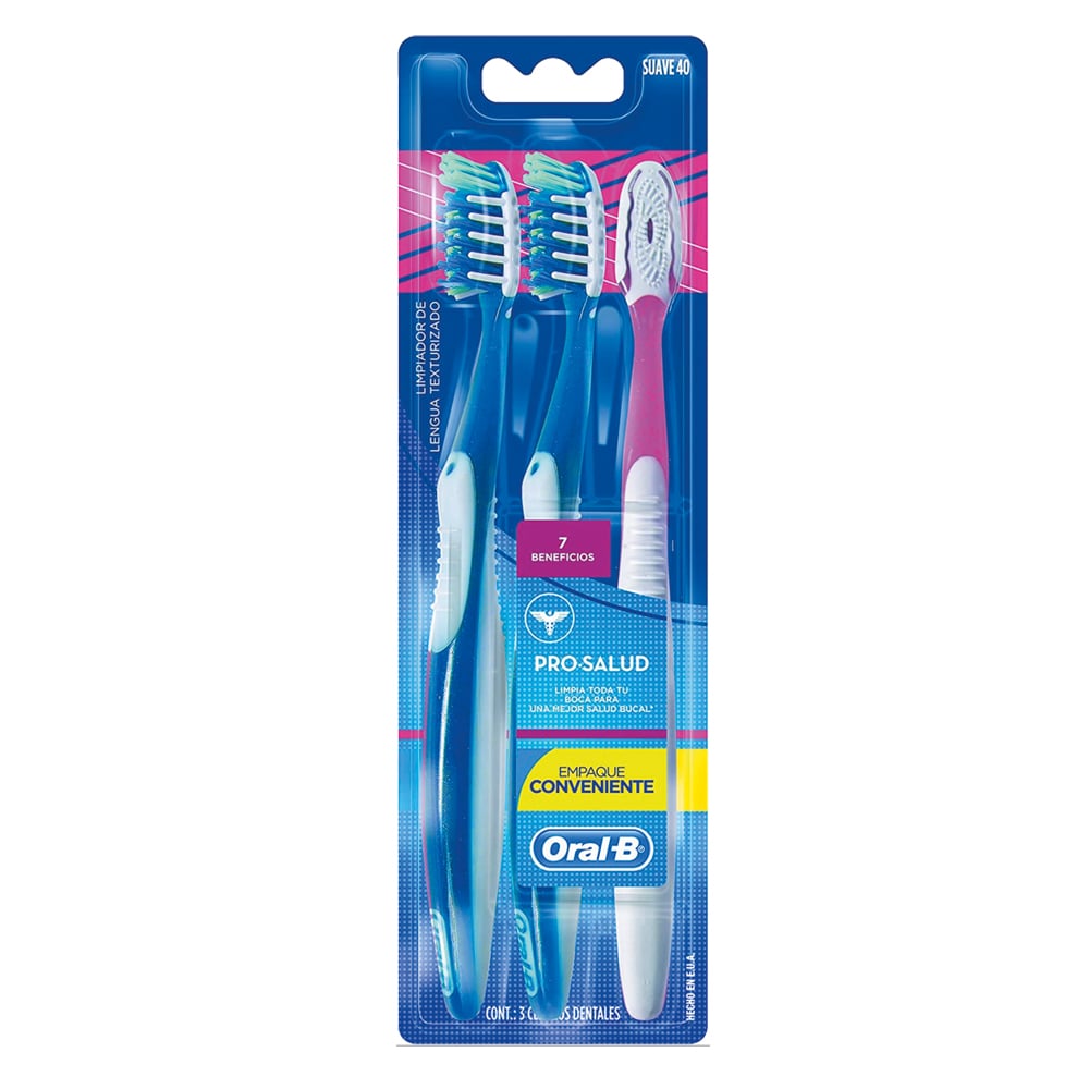 CEPILLO DE DIENTES ORAL B PRO SALUD X3 UNIDADES