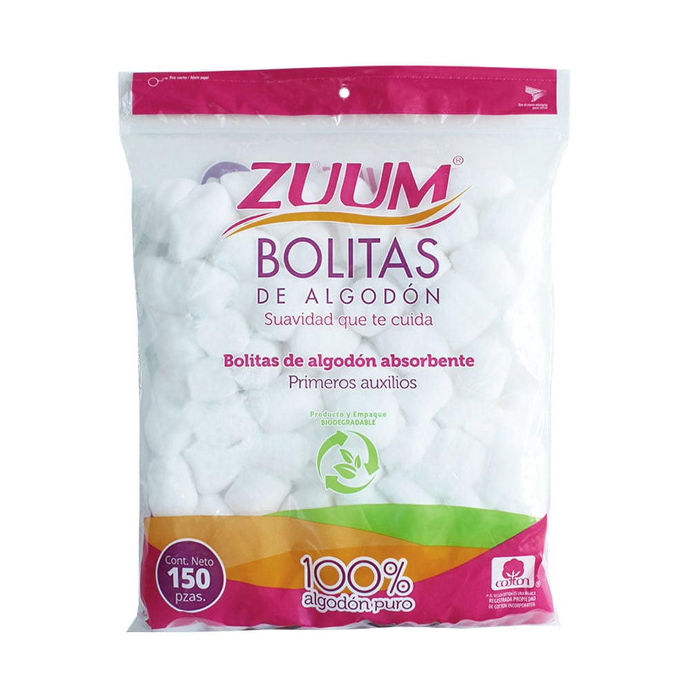 Bolitas De Algodón Zuum 150 Unidades