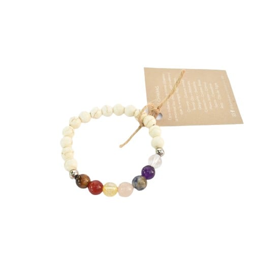 Pulsera D'alma Con Elástico 7 Chakras