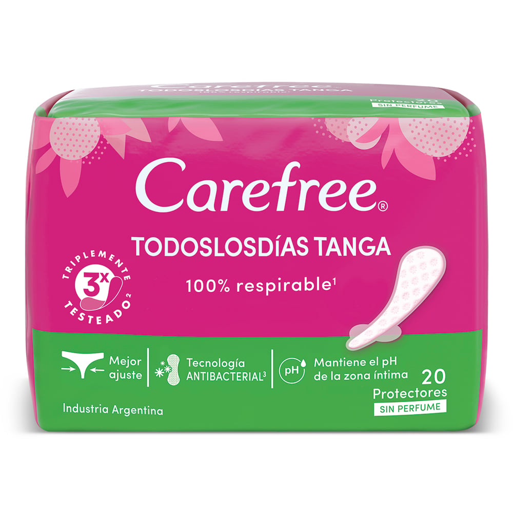 Protectores Diarios Carefree Todoslosdías Tanga 20 Unidades