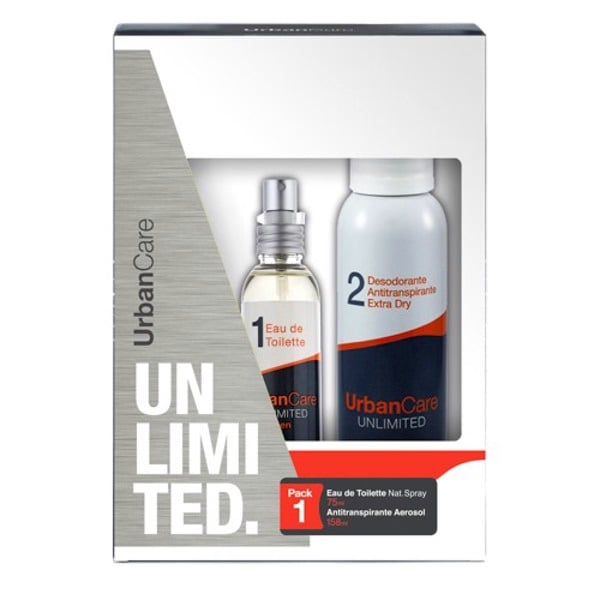 Perfume Urban Care Unlimited Edt 75 Ml + Desodorante En Aerosol 158 Ml