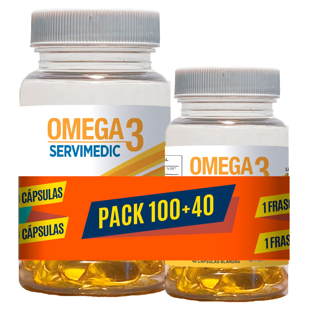 Omega-3 Servimedic 100 + 40 Cápsulas