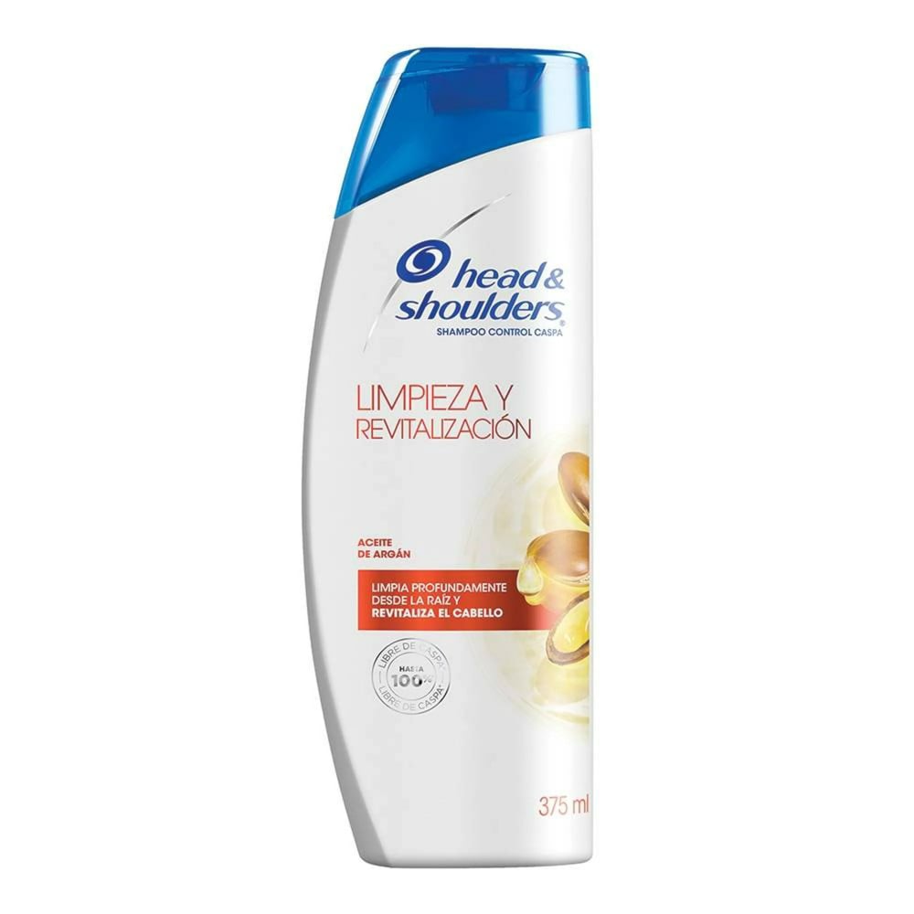 Shampoo Head & Shoulders Limpieza Y Revitalización Con Aceite De Argán 375 Ml