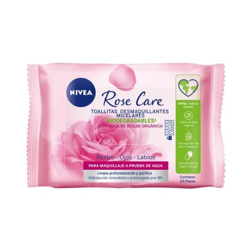 Toallitas Desmaquillantes Nivea Rose Care 25 Unidades