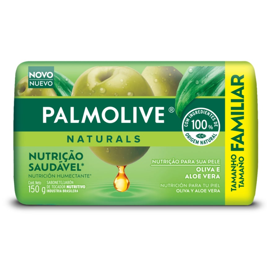 Jabón En Barra Palmolive Naturals Aloe Con Oliva 150 G