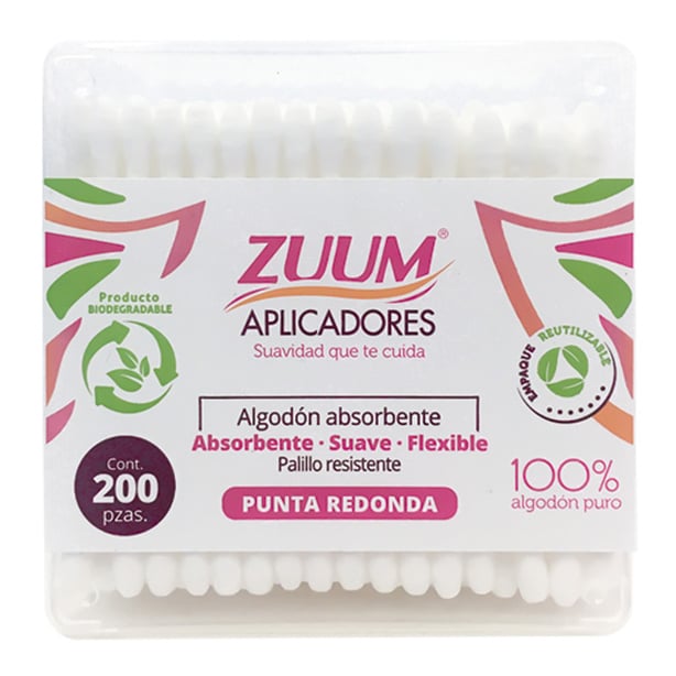 HISOPOS ZUUM 200 UNIDADES