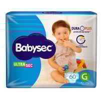PAÑALES BABYSEC ULTRA G 60 UNIDADES