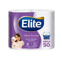 Papel Higiénico Elite Ultra Doble Hoja 50 M 4 Rollos