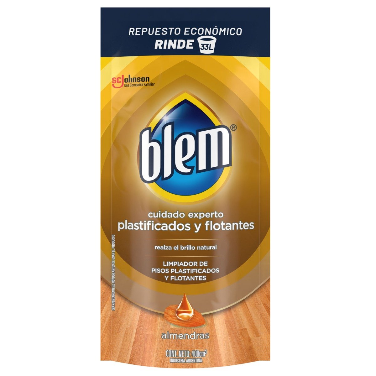 Limpiador Líquido Plastificados Y Flotantes Blem Para Pisos Original 400 Ml