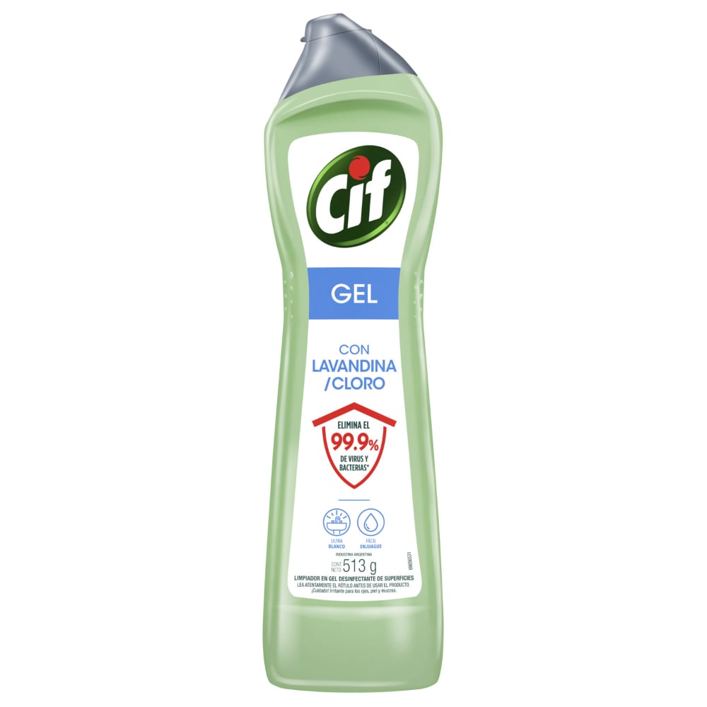 Limpiador Cif Gel Ultra Blanco Con Lavandina 513 G