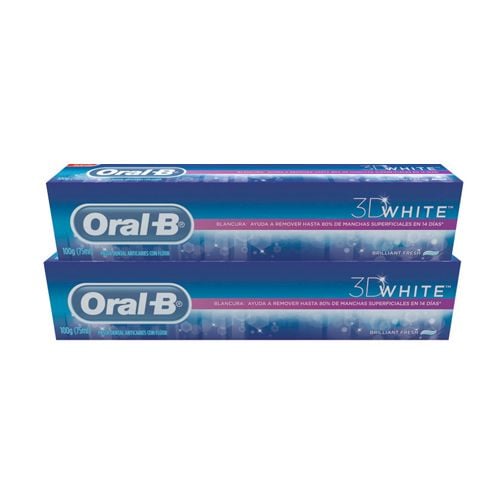 PASTA DE DIENTES ORAL B 3D WHITE X2 UNIDADES