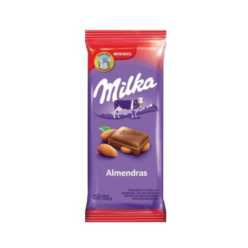 Tableta De Chocolate Milka Almendras 155 G