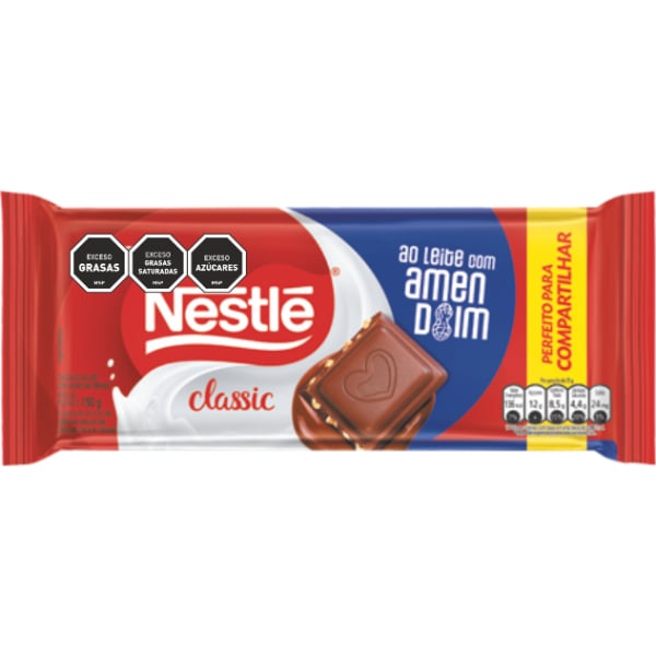 Tableta De Chocolate Nestlé Classic Amendoim 150 G