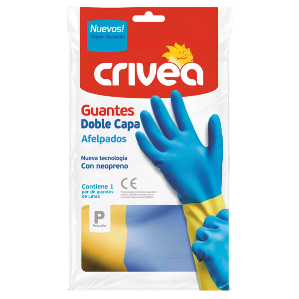 Guantes De Limpieza Crivea doble Capa Talle P