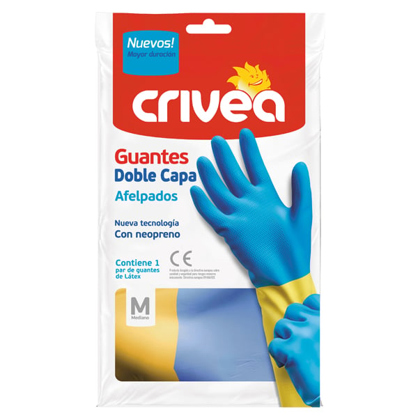 Guantes De Limpieza Crivea doble Capa Talle M